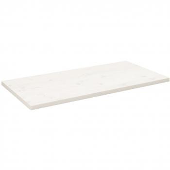 Tablero de mesa rectangular blanco de madera maciza de pino 110x60x2,5 cm