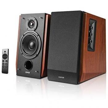 Edifier R1700BTs Active Bluetooth Bookshelf Speakers - 66W RMS, Wireless Connection, Wood Finish