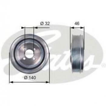 Polea de cigüeñal GATES TVD1078 para FIAT Ducato e IVECO Daily