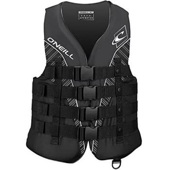 Chaleco Salvavidas O'Neill Superlite 50N CE, Unisex, Negro/Blanco Ahumado, Talla XL