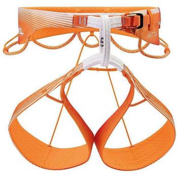 Arnés Petzl Sitta naranja - L, arnés de escalada ligero y cómodo, diseñado para actividades de alpinismo y escalada deportiva, fabricado con materiales duraderos, cuenta con múltiples puntos de anclaje, sistema de ajuste