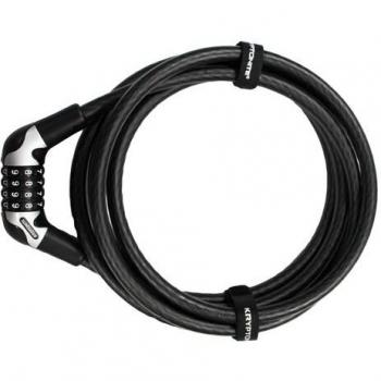 Kryptonite Candado Kryptoflex 1230 Combo Cable 12 x 305, Unisex, Negro, 12 mm x 300 cm