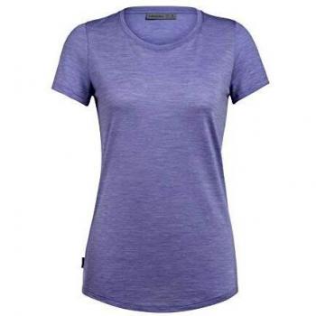 Icebreaker Wmns Sphere SS Low Crewe - Camiseta para Mujer, Color Orchid HTHR, tamaño Small
