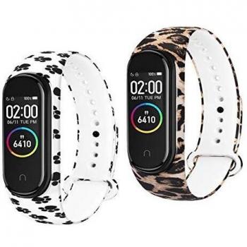 Senka 2 Pack Correas Compatible con Xiaomi Mi Band 4 Xiaomi Mi Band 3,Coloridos Suave Silicona Pulseras de Repuesto para Xiaomi Mi Smart Band 4 y Xiaomi Mi Smart Band 3
