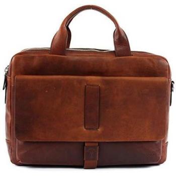 Maletín de cuero para hombre Loreto Pandion MHZ 29x40x10cm marrón
