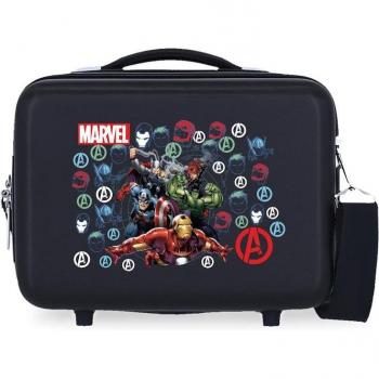 Neceser Marvel Avengers Team Adaptable Azul 29x21x15cm ABS Infantil de Viaje con Capacidad de 9L