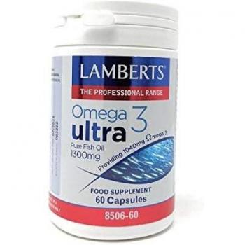 Lamberts Omega 3 Ultra Pure Fish Oil 1300mg, 60 Capsules