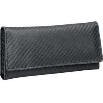 Estuche de Manicura ERBE Carbon, 6 piezas con cierre a presión, negro, incluye herramientas de acero premium Solingen