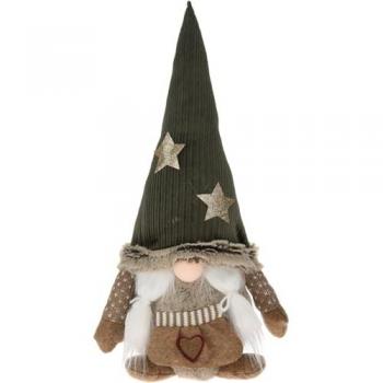 Muñeco Peluche Gnomo Sentado 45cm con Adornos de Navidad Surtidos