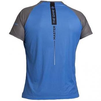 Camiseta de Padel Hombre Black Crown Rodas Azul Gris - Tejidos poliéster y elastano - Ligereza, movilidad y comodidad dentro de la pista - Transpirable (S)