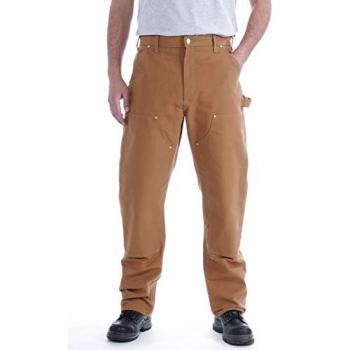 Carhartt Firm Duck Double-Front Work Dungaree Pantalones Marrón 31