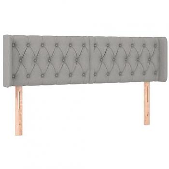Cabecero LED Tapizado Gris Claro 147x16x78/88 cm