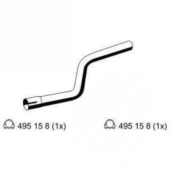 Tubo de escape ERNST 344517 para FORD MONDEO 3 Kombi