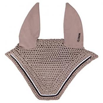 Orejeras de ganchillo para caballo QHP Eldorado colección Q-Cross (pura sangre, biscuit)