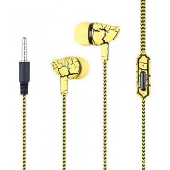 Auriculares Deportivos con Cable Super Bass 3.5mm Coloridos con Grietas y Micrófono para Teléfonos Móviles MP3