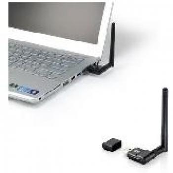LevelOne WUA-0614 - Adaptador WiFi con antena desmontable, negro