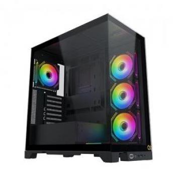 Caja Semitorre ATX Xigmatek Endorphin Ultra RGB con Ventiladores LED A-RGB y Ventana Lateral Negra