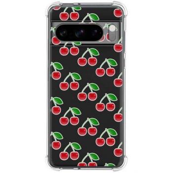 Funda Antigolpes de Silicona para Google Pixel 8 Pro 5G con Diseño de Cerezas
