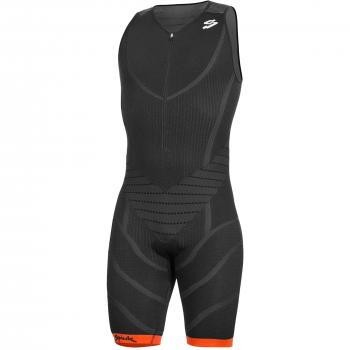 Spiuk Long Distance - Tritraje para Hombre, Color Negro/Naranja, Talla XS/S