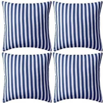 vidaXL 4X Cojines para Exteriores 45x45cm Azul Marino para Casa y Jardin Hogar