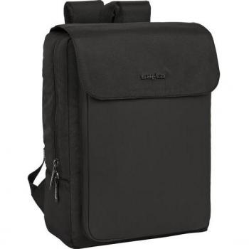 Mochila Business con Solapa para Portátil 13,3 y Conector USB Safta Negra