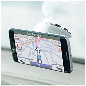 BigBuy Car 145366 Soporte de Moviles para Coche con Ventosa, Blanco