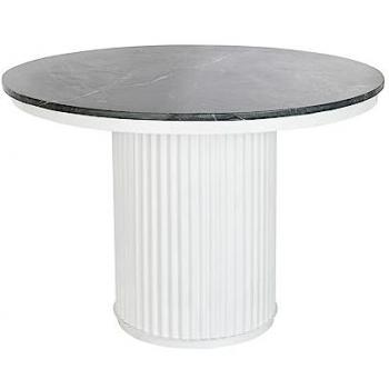 Mesa de Comedor DKD Home Decor 110x110 cm Blanco, Negro, Cobre, Metal y Mármol