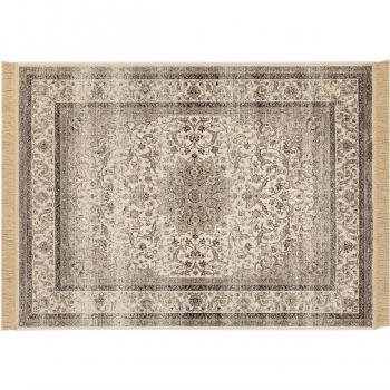 Alfombra Caucásica Farchian de Viscosa Color Marfil 190x140 cm
