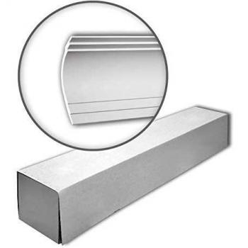 Caja de Cornisa Decorativa Profhome 150271 - 5 Piezas, 10 m, Color Blanco, Pretratada