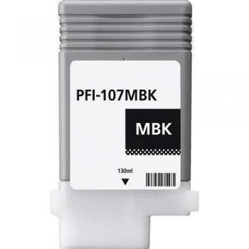 Cartucho de tinta compatible Canon PFI107 Negro Mate 130ml