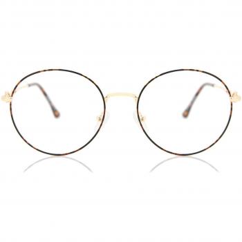 Gafas Anti-Azules Redondas Montura Completa Metálica Dorada para Hombre - SmartBuy Collection
