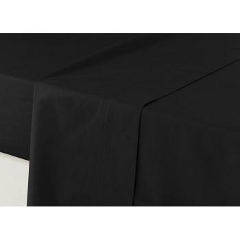 Sábana Encimera de Algodón Percal 200 Hilos Negra - Transpirable, Duradera y de Fácil Planchado