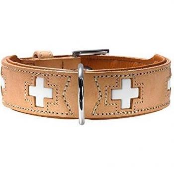 Hunter - Collar de piel orgánica , 41,0-49,0 cm, Naturaleza / amarillento