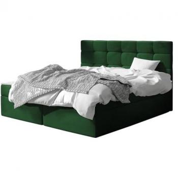 Cama Continental Comfivo 196 Doble Tapizada con Somieres y 2 Canapés, 140x200 cm, Verde