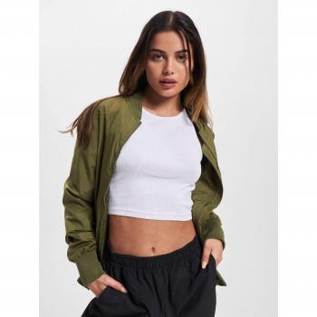 Urban Classics Women's Light Olive Bomber Jacket