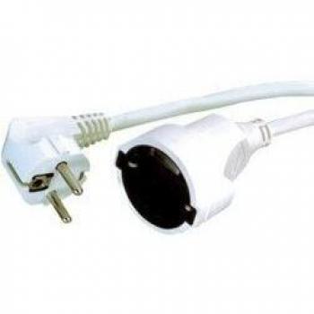 Conexión prolongador Cable H05VV-F 3x1.5mm Electro DH 36.762/10/B, Color Blanco, 8430552115433