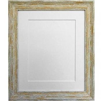 FRAMES BY POST Marco de fotos industrial envejecido marrón claro lavado con soporte blanco de 20,3 x 15,2 cm, tamaño de foto de 15,2 x 10,1 cm