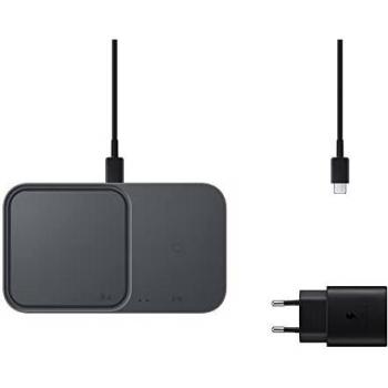 Samsung Wireless Charger Duo EP-P5400TBEGEU 15W Inducción 2.77A con Salida USB-C Negro
