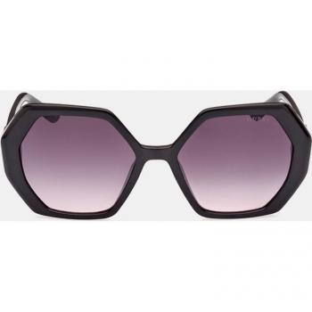 Guess Geometric Women's Sunglasses in Shiny Black, Model GU7879 01B, Size 140 mm