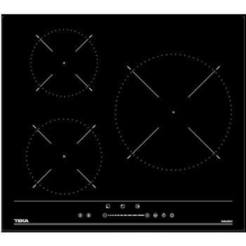 Teka IBC 63 BF100 Placa de Inducción Integrada, 59 cm, 3 Zonas de Cocción, Color Negro
