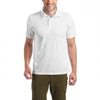 Maier Sports Ulrich Men's Short Sleeve Functional Polo Shirt - White, Regular Fit, Dryprotec Technology