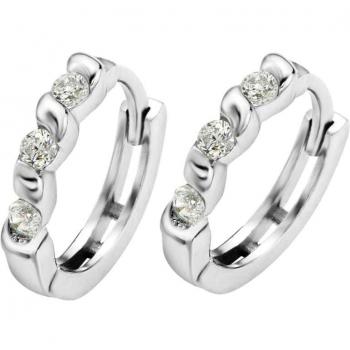 Time Road Pendientes WS00876 de Plata para Mujer con Acabado Brillante