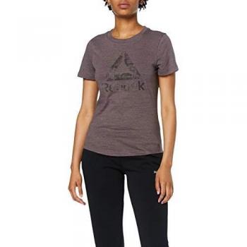 Reebok TE Marble Logo Camiseta, Mujer, Gris