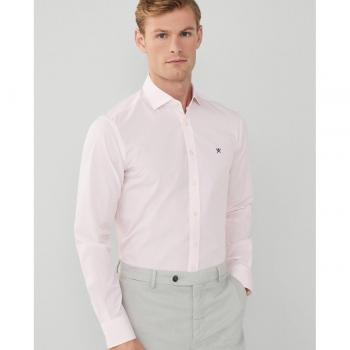 Camisa Hackett Manga Larga Slim Fit Rayas Rosa