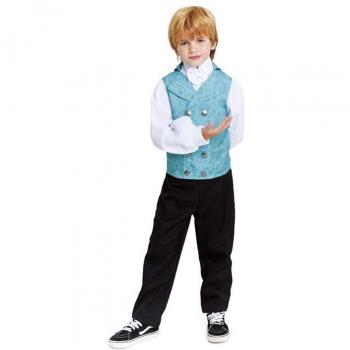 Disfraz de Lord Inglés elegante azul para niño