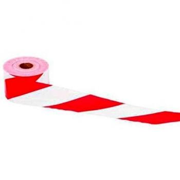Cofan 11000309 Cinta Balizamiento, Rojo y Blanco, 80 mm x 200 m