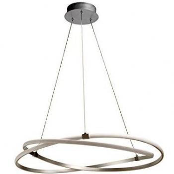 Lámpara colgante Infinity 42W LED 3000K, 3400lm, plata / cromo pulido / blanco acrílico