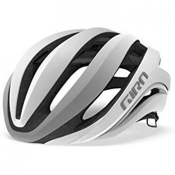Giro - Aether MIPS - Casco de Carretera, Aether MIPS, Unisex Adulto, Color Blanco Mate y Plateado, tamaño Medium/55-59 cm