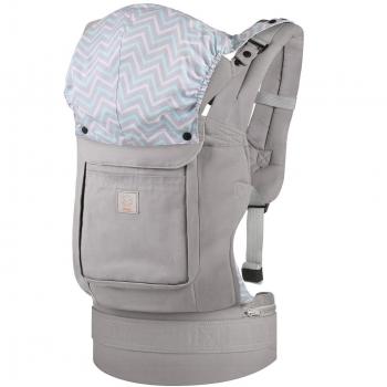 GAGAKU Ergonómico Mochilas Portabebés Delantera y Trasera Carrito de Bebé 3 Posiciones de Transporte - Gris