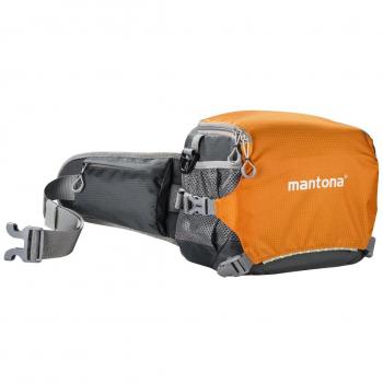 Mantona Elementospro 20 - Funda para cámara DSLR/CSC, Naranja y Gris
